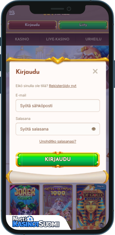 BetHall Kasino Kirjaudu sisään