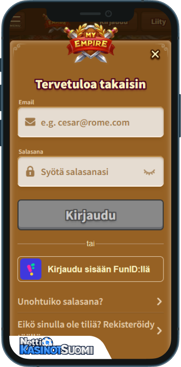 My empire Kasino Kirjaudu sisään