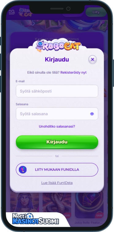 Robocat Kasino Kirjaudu sisään