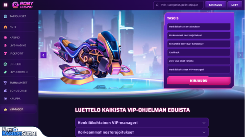 Roby Kasino Vip-ohjelma
