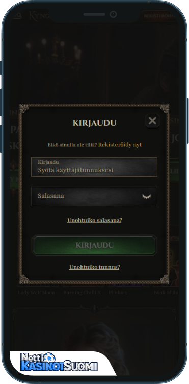 Kyngs Kasino Kirjaudu sisään
