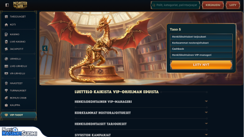 MonsterWin Kasino Vip-ohjelma