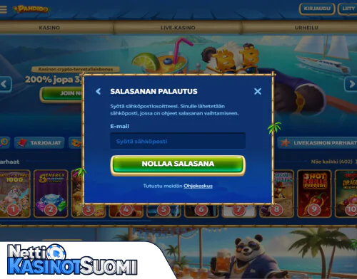Pandido Kasino Kirjautumisongelma