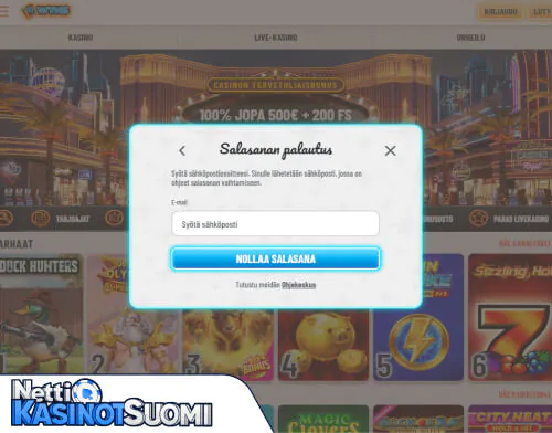 Wyns Kasino Kirjautumisongelma