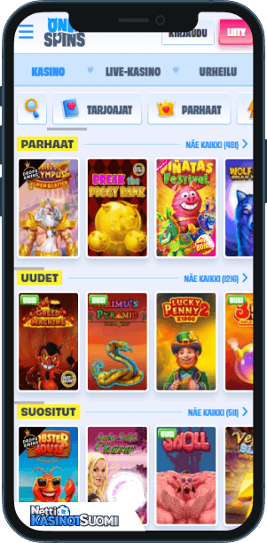 OnlySpins Kasino Mobiilikasino