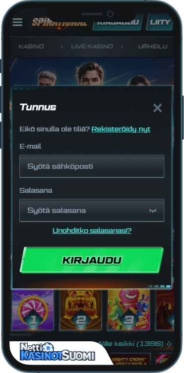 Spinational Kasino Kirjaudu sisään