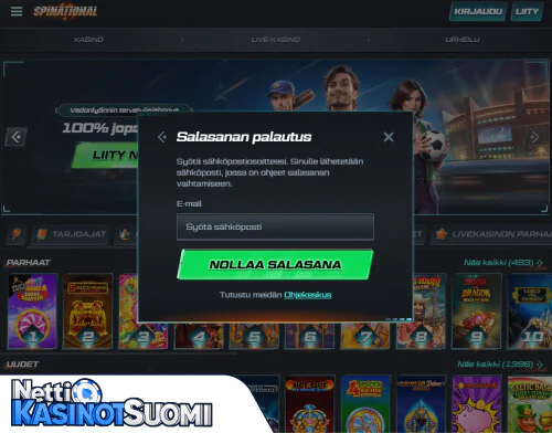 Spinational Kasino Kirjautumisongelma