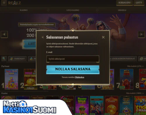 Realz Kasino Kirjautumisongelma