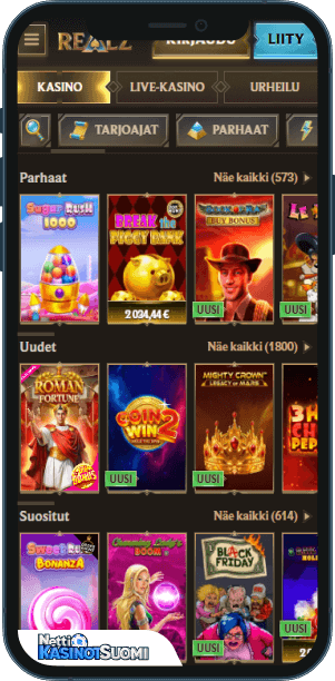 Realz Kasino Mobiilikasino
