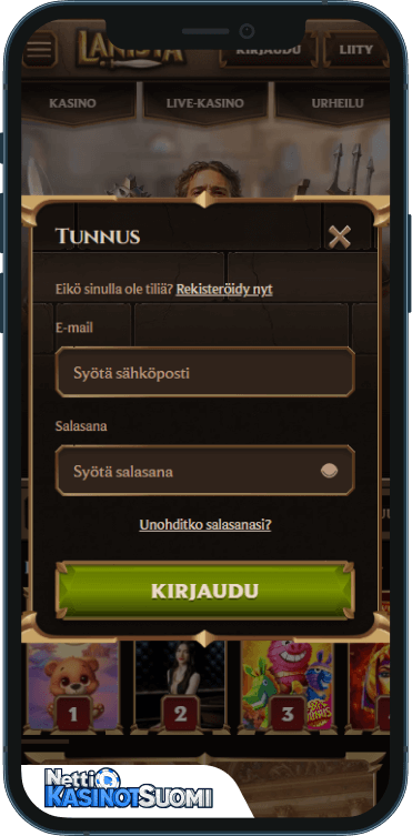 Lanista Kasino Kirjaudu sisään