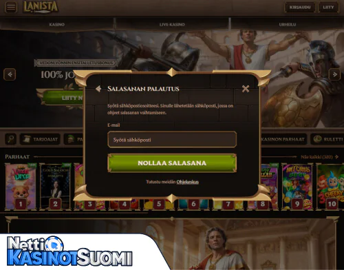 Lanista Kasino Kirjautumisongelma