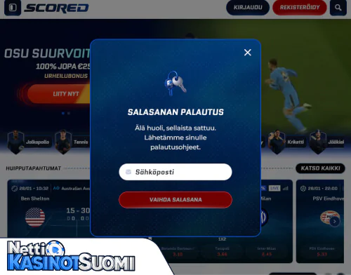 Scored Kasino Kirjautumisongelma