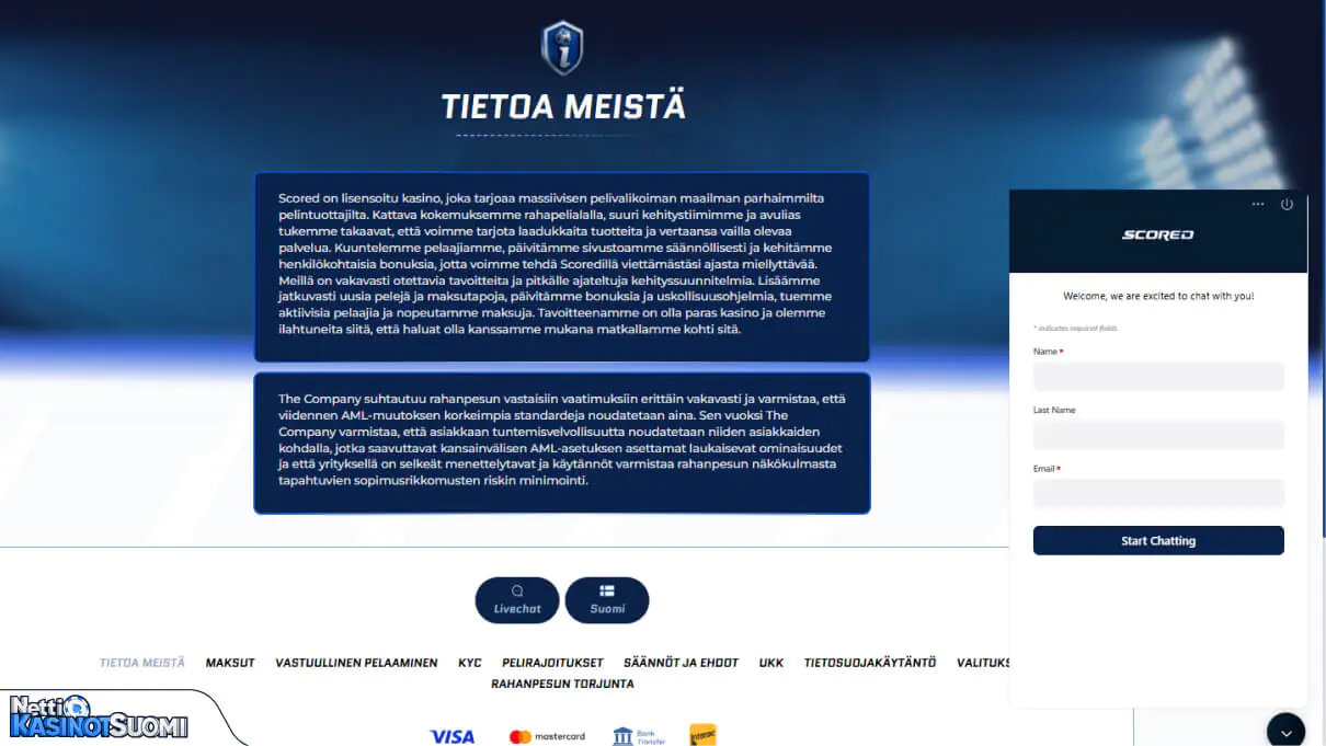 Scored Kasino asiakastuki