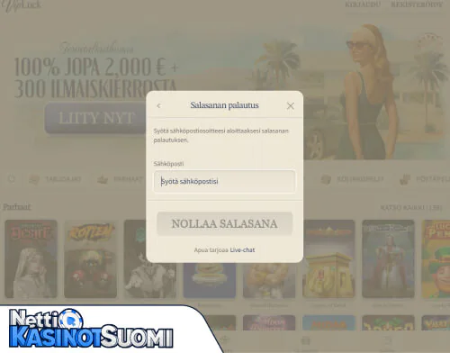 VipLuck Kasino Kirjautumisongelma