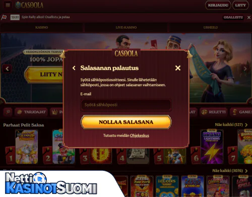 Casoola Kasino Kirjautumisongelma
