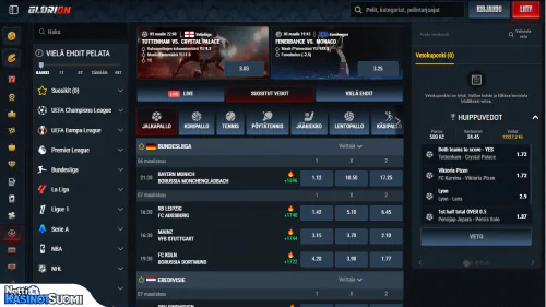 glorion kasino urheiluvedonlyönti