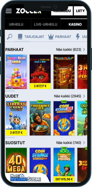 zoccer kasino mobiilikasino