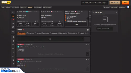 spinboss kasino urheiluvedonlyönti