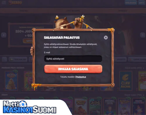 Bearo kasino kirjautumisongelma