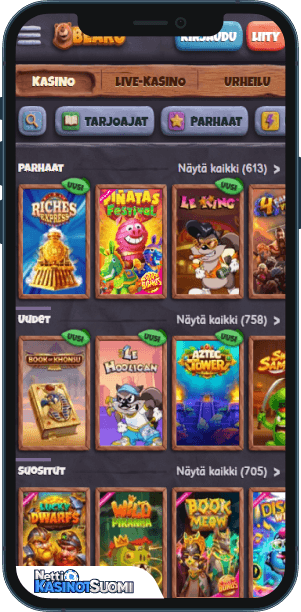 Bearo kasino mobiilikasino